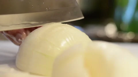 Cutting Onions Stock Footage 136059383