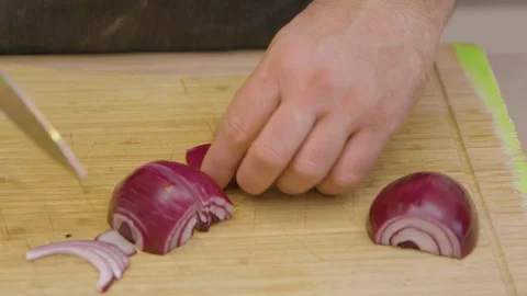 Cutting onions Stock Footage 145647984