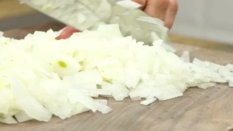 Cutting on onions Stock Footage 174874397