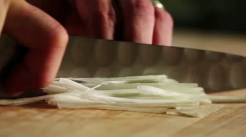 Cutting Onions  Two Stock Footage 12272773