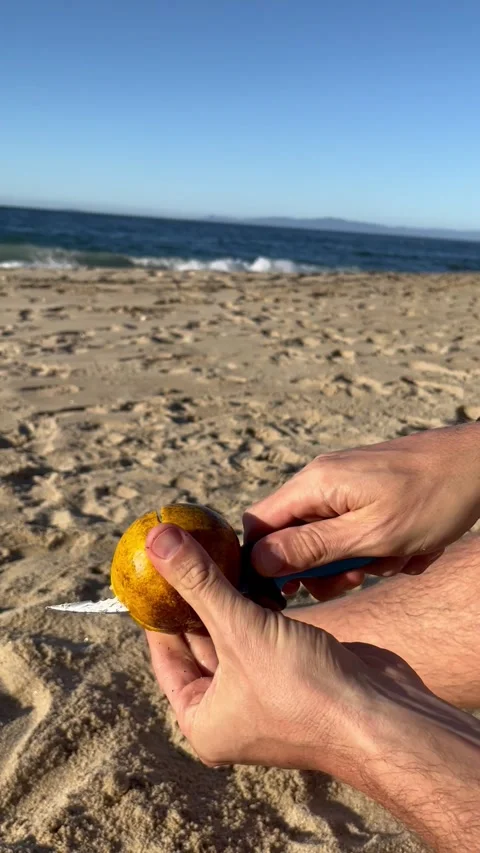 Cutting an orange Video stock 170462322