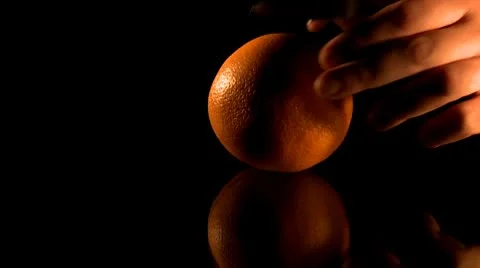 Cutting orange on half Video stock 8841403