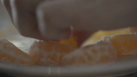 Cutting Orange Slices Stock Footage 103602493