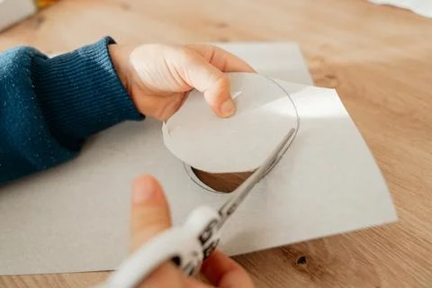 Cutting Paper Circle Foto stock