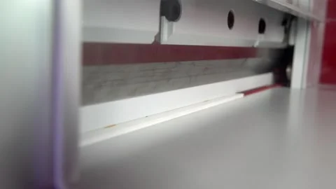 Cutting paper with cutting machine Stock Footage 159583713