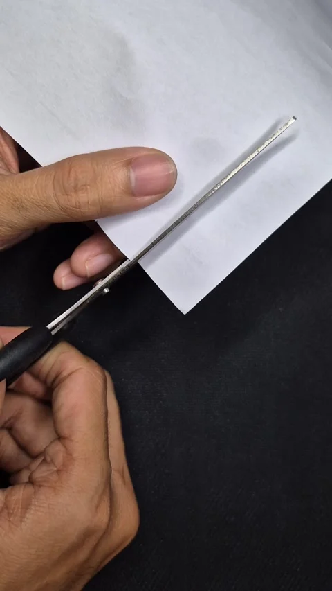 Cutting paper Stock Footage 294956677