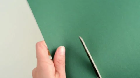 Cutting paper grass 스톡 동영상 43812240