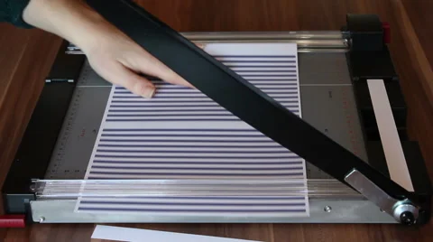 Cutting paper machine Stock-Footage 61371202
