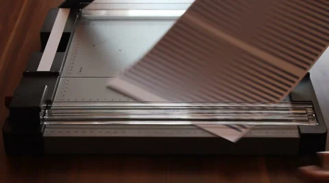 Cutting paper machine Stock-Footage 61372079