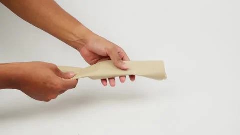 Cutting Paper with Scissors Hand Movement Close Up Video stock 327850674
