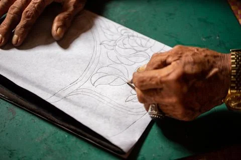 Cutting pattern Stock Photos