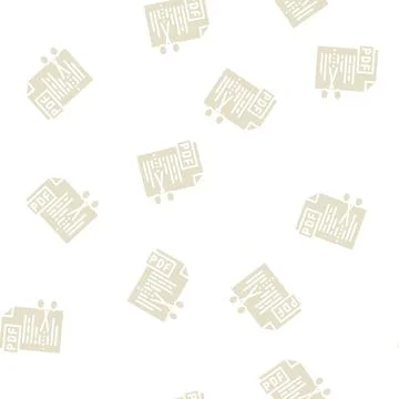 Cutting pdf file glyph seamless pattern Stockillustratie