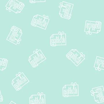 Cutting pdf file line seamless pattern Stock Illustration