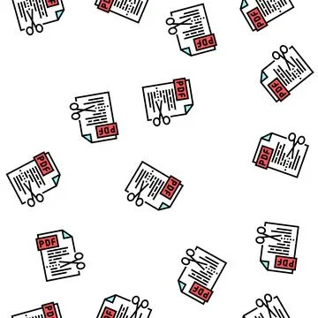 Cutting pdf file vector seamless pattern Stock Illustration