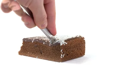 Cutting a peace of cake Stock Footage 87224734