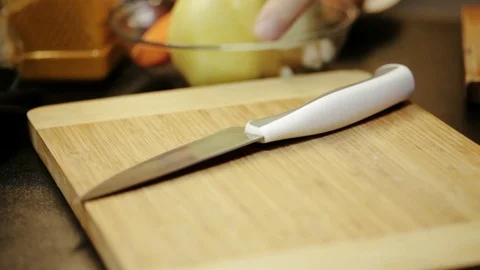 Cutting pepper Stock Footage 98361230