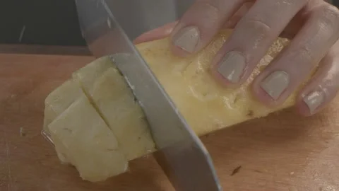 Cutting Pineapple (1) Stock Footage 157885052