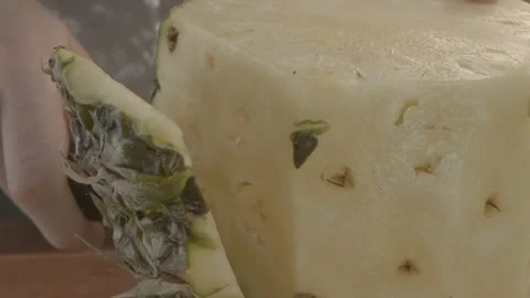 Cutting Pineapple (2) Stock Footage 157885051