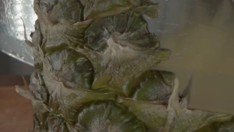 Cutting Pineapple (6) Stock Footage 157885039