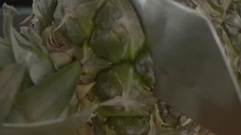 Cutting Pineapple (8) Stock Footage 157885021