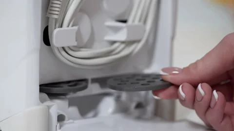 Cutting plates for obtaining the different consistencies of minced meat Stock Footage 130245552