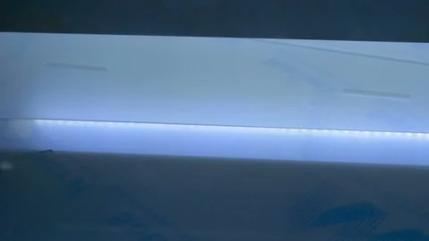 Cutting plexiglas plates to be placed in public places - covid 19, phase 2 Stock-Footage 129595515