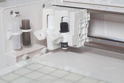 Cutting plotter flatbed machine Stock Photos