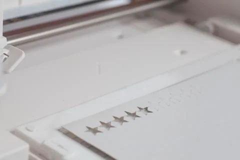 Cutting plotter flatbed machine Stock Photos