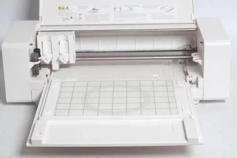 Cutting plotter flatbed machine Stock Photos