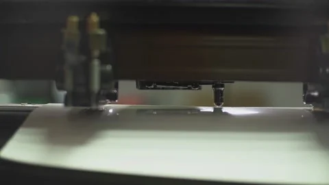 Cutting plotter Stock Footage 224812672