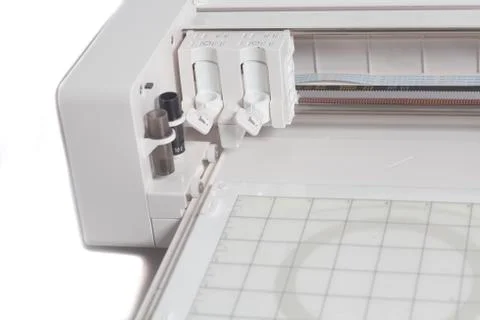 Cutting plotter isolated on white background Fotos de archivo