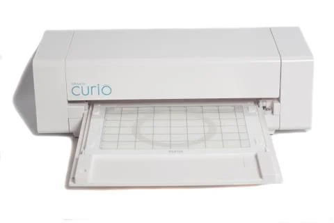 Cutting plotter isolated on white background Fotos de archivo