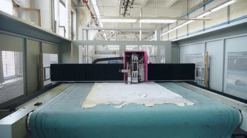 Cutting plotter for textile or leather Video stock 11236170
