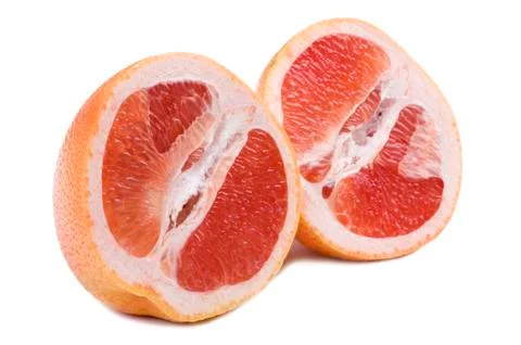 Cutting pomelo macro Stock-Fotos