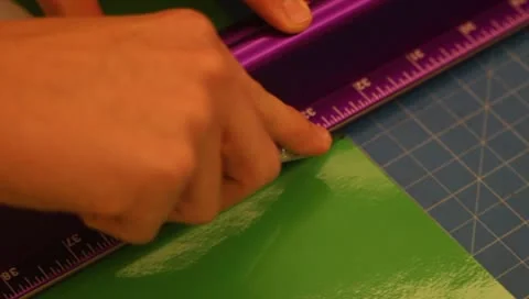 Cutting poster with xacto knife Stock-Footage 10579775