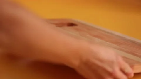 Cutting potatoes 4 Stock Footage 132145364