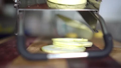 Cutting  Potatoes Video stock 220528857