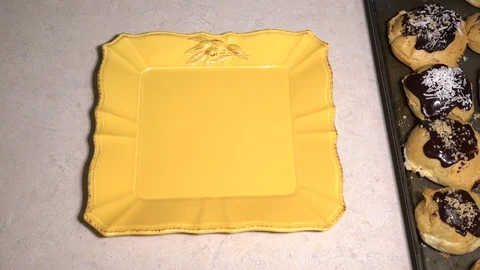 Cutting princess donut Stock Footage 106648338