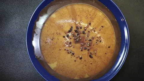 Cutting pumpkin jelly Stock Footage 97411358