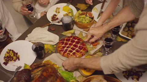 Cutting Raspberry Pie Stock Footage 140640986