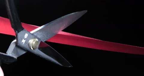 Cutting red ribbon Stock-Footage 234967140