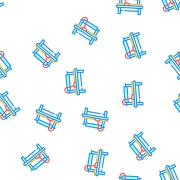 Cutting ruler sewing vector seamless pattern Stock Illustration