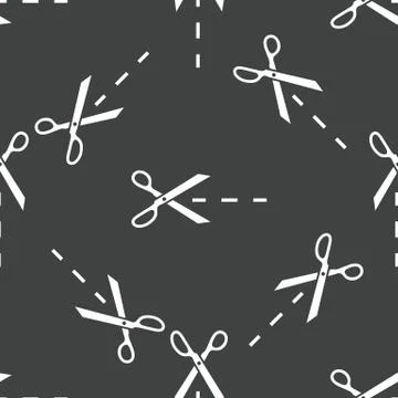Cutting scissors pattern Illustrazione stock