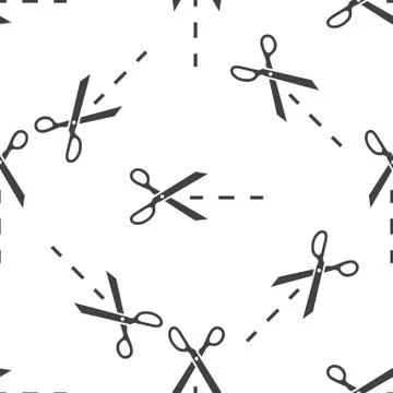 Cutting scissors pattern Illustrazione stock