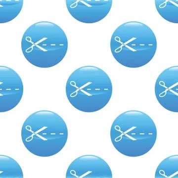 Cutting scissors sign pattern Stock Illustration