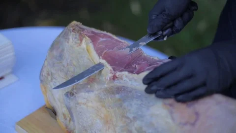 Cutting Serrano Video stock 79673956