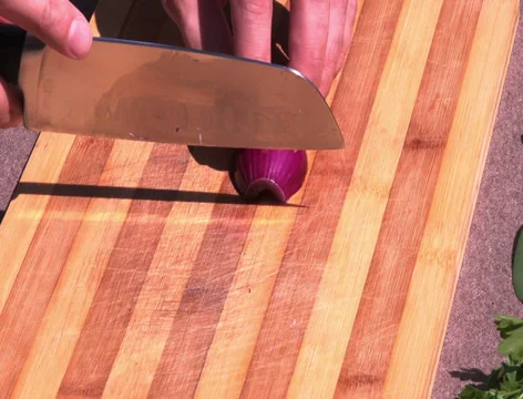 Cutting shallot,red onion Stock Footage 39908711
