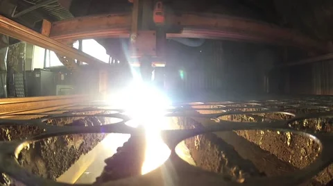 Cutting from a sheet off metal Stock Footage 41555663