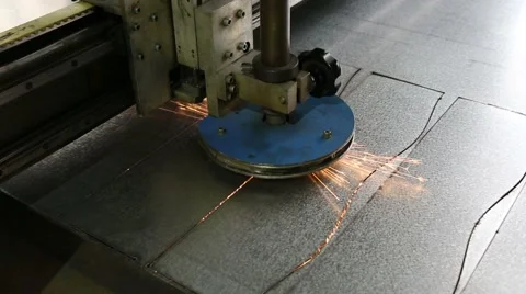 Cutting sheet metal laser machine with CNC Vídeos de archivo 47879420