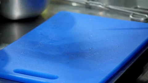 Cutting Slices of Celery Stock Footage 131639816